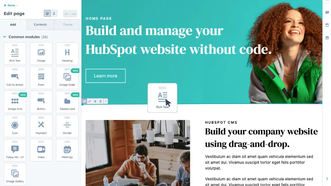 Empowering your online presence: crafting websites with the HubSpot website builder